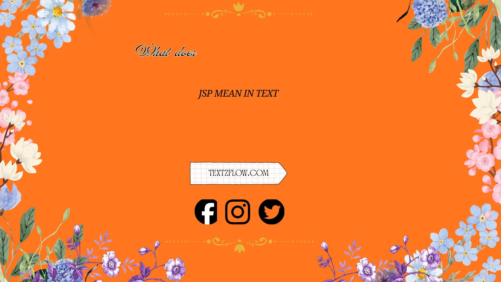 what does jsp mean in text